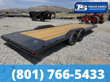 8.5x22 Diamond C GTF 206 Flatbed Car Hauler Trailer - 7K GVWR - Wide Body w/ Drive Over Fenders