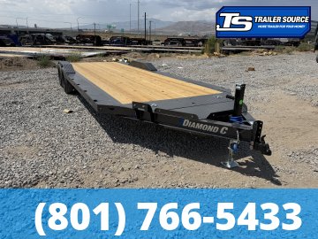 8.5x22 Diamond C GTF 206 Flatbed Car Hauler Trailer - 7K GVWR - Wide Body w/ Drive Over Fenders