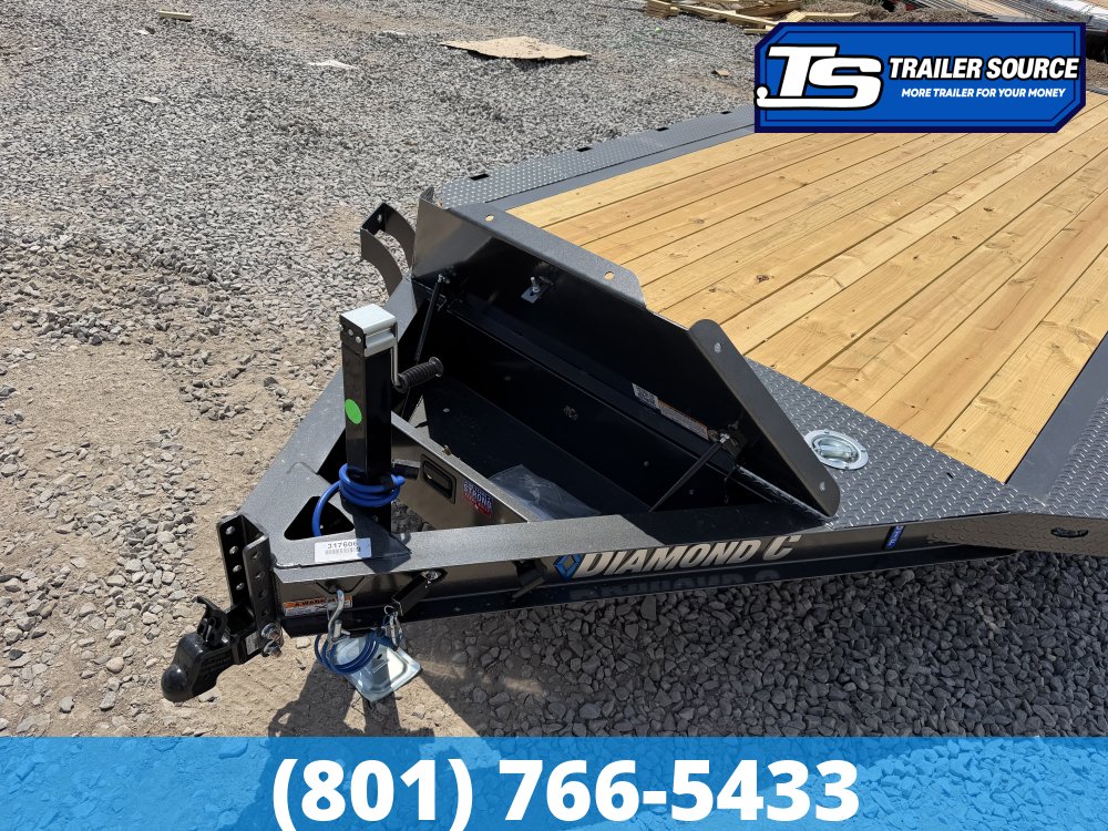 8.5x22 Diamond C GTF 206 Flatbed Car Hauler Trailer - 7K GVWR - Wide Body w/ Drive Over Fenders