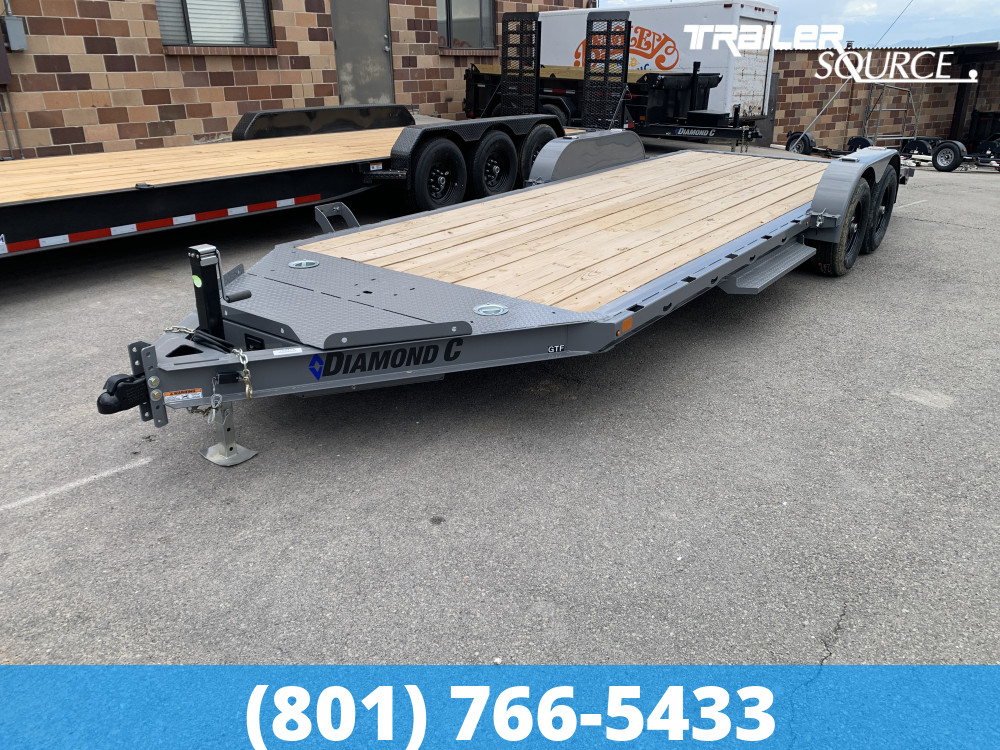 2022 Diamond C 7x44 24K Gooseneck Car Hauler w/Slide-Out Ramps & Winch