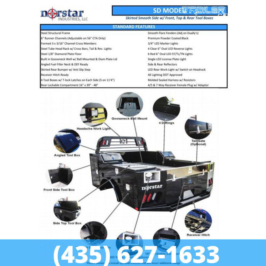 8x8.5 Norstar Truck Bed-Service Truck Service Flatbed