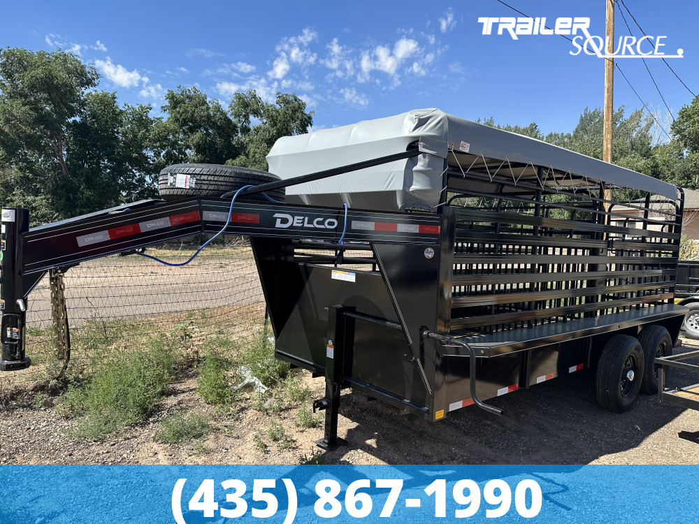 7x16 Delco Gooseneck Bar Top Stock Horse