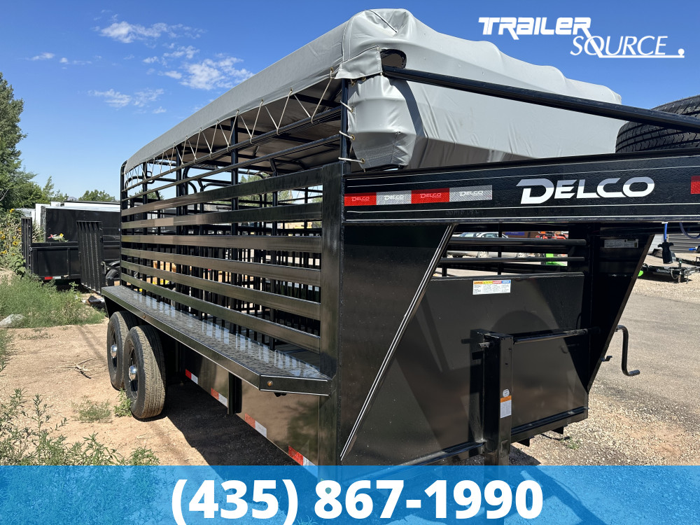 7x16 Delco Gooseneck Bar Top Stock Horse