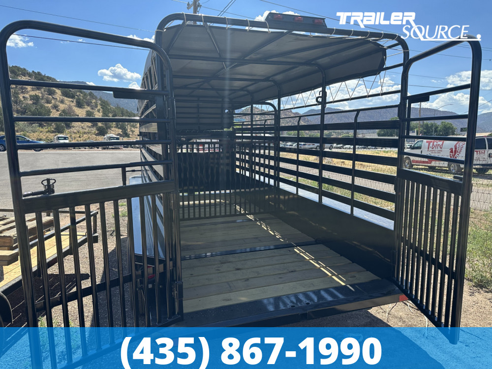 7x16 Delco Gooseneck Bar Top Stock Horse