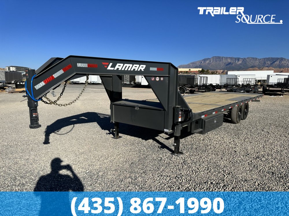 8.5x24 Lamar DO Tilt 14K Gooseneck Deckover Tilt Trailer