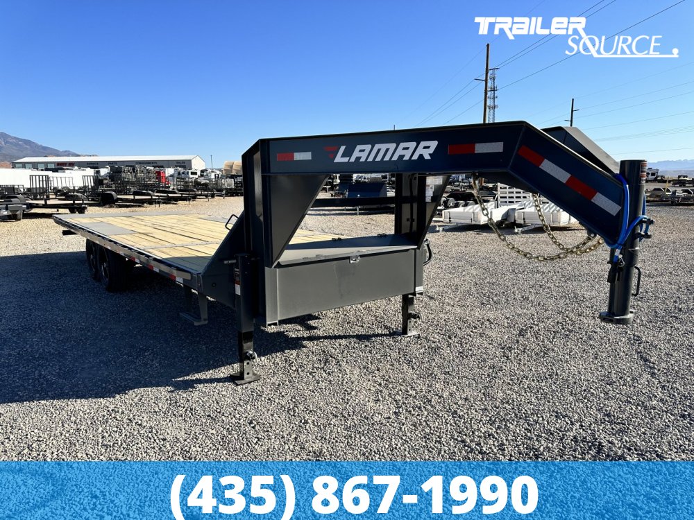 8.5x24 Lamar DO Tilt 14K Gooseneck Deckover Tilt Trailer