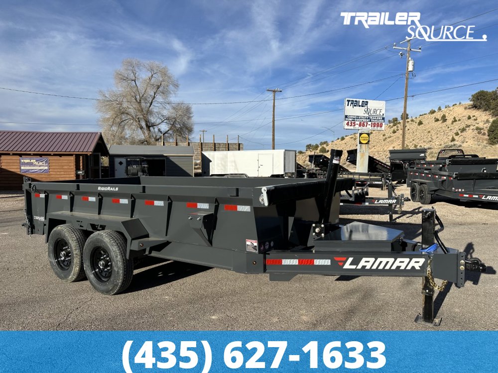 7x14 Lamar DT Telescopic 24" Sides 14K Dump Trailer