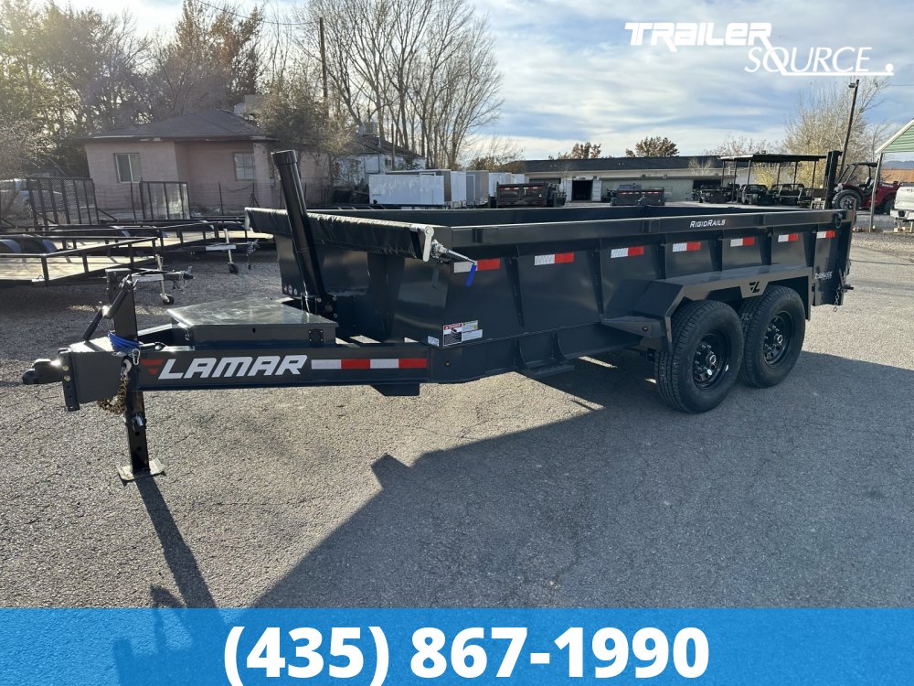 7x14 Lamar DT 24" Sides 14K Dump Trailer