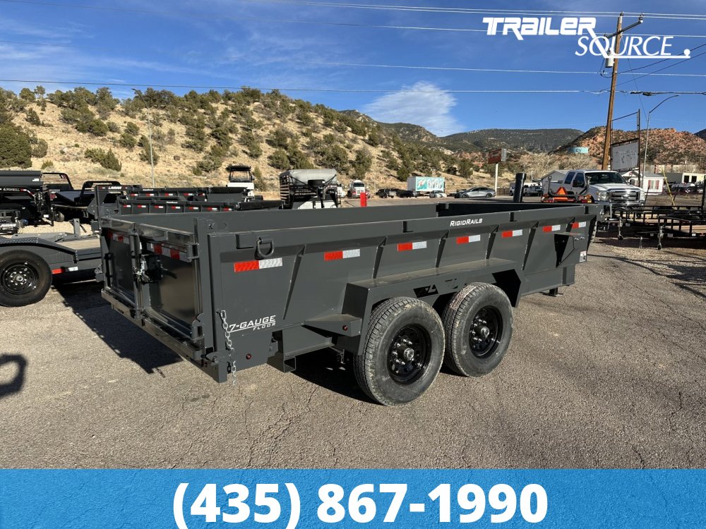 7x14 Lamar DT 24" Sides 14K Dump Trailer