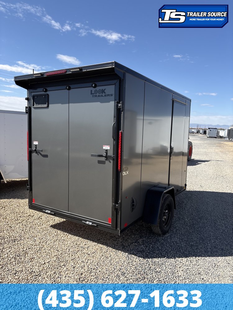 6x10 Look ST DLX Enclosed Cargo Trailer - 6'6" Interior - 3.5K GVWR - .080 PolyCor, Rear Spoiler w/ Load Lights
