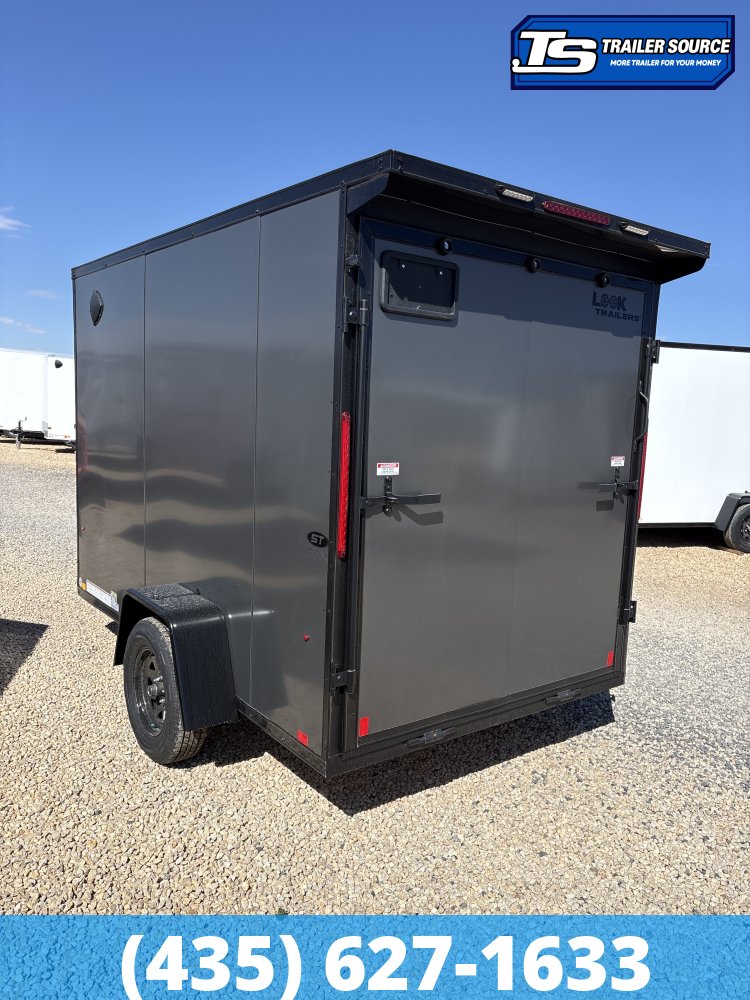 6x10 Look ST DLX Enclosed Cargo Trailer - 6'6" Interior - 3.5K GVWR - .080 PolyCor, Rear Spoiler w/ Load Lights