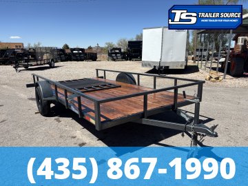 7x14 7 Sons 7X14 SINGLE AXLE Utility Trailer - 3.5K GVWR - Ramp Gate