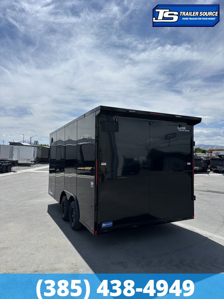 6x12 Look ST DLX Enclosed Cargo Trailer - 6'6" Interior - 3.5K GVWR - .080 PolyCor, Black Out Package, Rear Spoiler w/ Load Lights