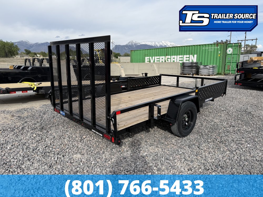 7x12 Sure-Trac Tube Top ATV Utility Trailer - 3.5K GVWR - Ramp Gate, Side Ramps