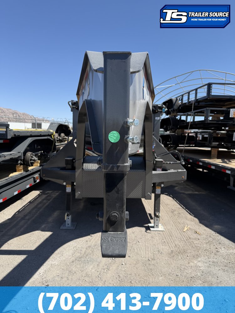 8.5x40 Diamond C FMAX-HDT 210 Gooseneck Hydraulic Dovetail Equipment Trailer - 25K GVWR - 2-Speed Jack, Winch Plate