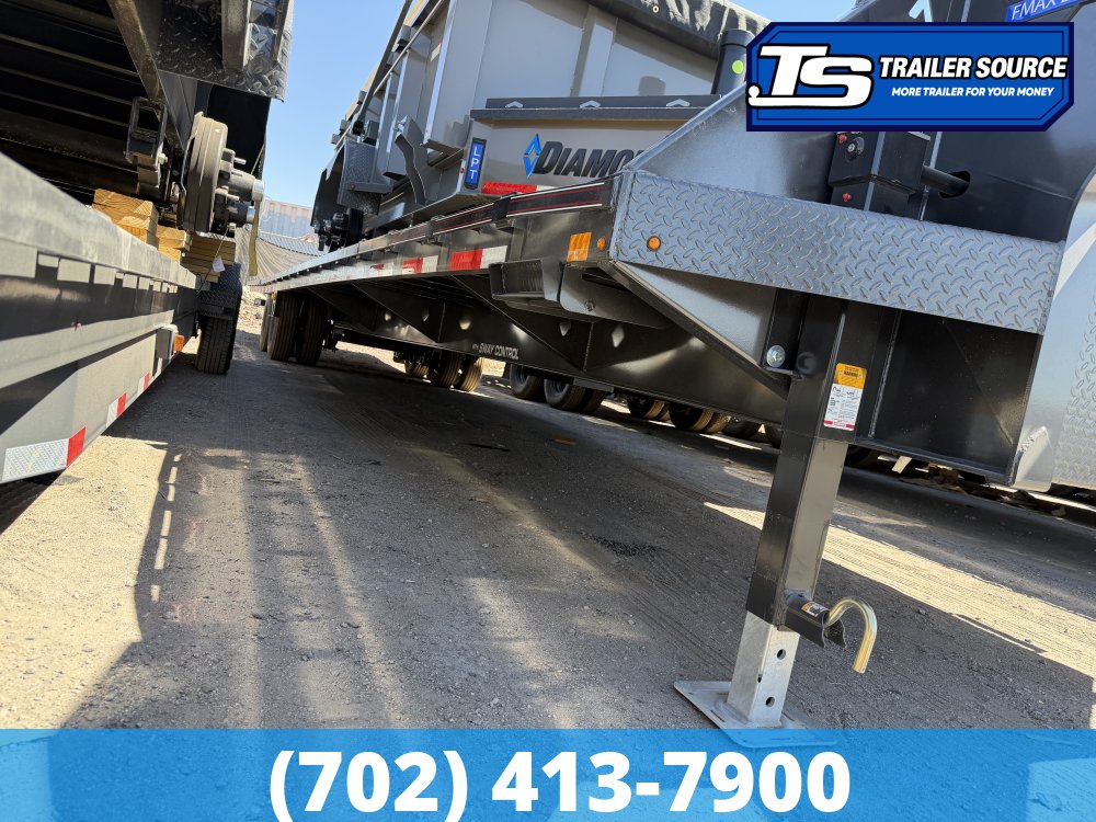 8.5x40 Diamond C FMAX-HDT 210 Gooseneck Hydraulic Dovetail Equipment Trailer - 25K GVWR - 2-Speed Jack, Winch Plate