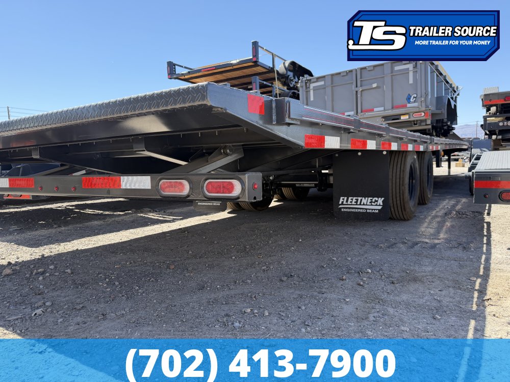 8.5x40 Diamond C FMAX-HDT 210 Gooseneck Hydraulic Dovetail Equipment Trailer - 25K GVWR - 2-Speed Jack, Winch Plate