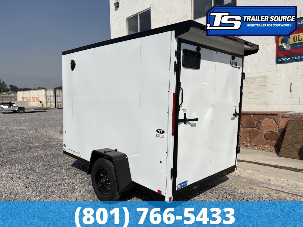 6x10 Look ST DLX Enclosed Cargo Trailer - 6'6" Interior - 3.5K GVWR - Black Out Package, Rear Spoiler w/ Load Lights, Screwless Exterior