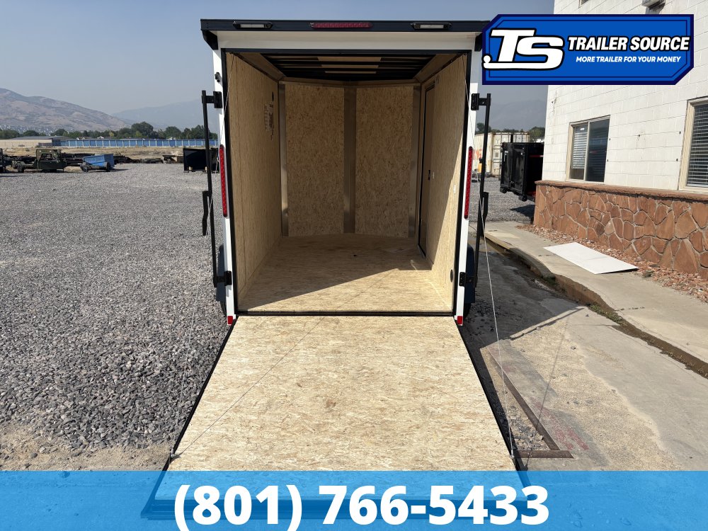 6x10 Look ST DLX Enclosed Cargo Trailer - 6'6" Interior - 3.5K GVWR - Black Out Package, Rear Spoiler w/ Load Lights, Screwless Exterior