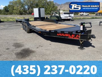 8.5x24 Double A Pro Series CT Tilt Trailer - 23K GVWR - I-Beam Frame, Torsion Axles, Wide Body w/ Drive Over Fenders