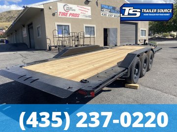 8.5x24 Double A Pro Series CT Tilt Trailer - 23K GVWR - I-Beam Frame, Torsion Axles, Wide Body w/ Drive Over Fenders