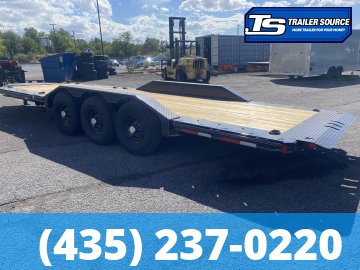 8.5x24 Double A Pro Series CT Tilt Trailer - 23K GVWR - I-Beam Frame, Torsion Axles, Wide Body w/ Drive Over Fenders