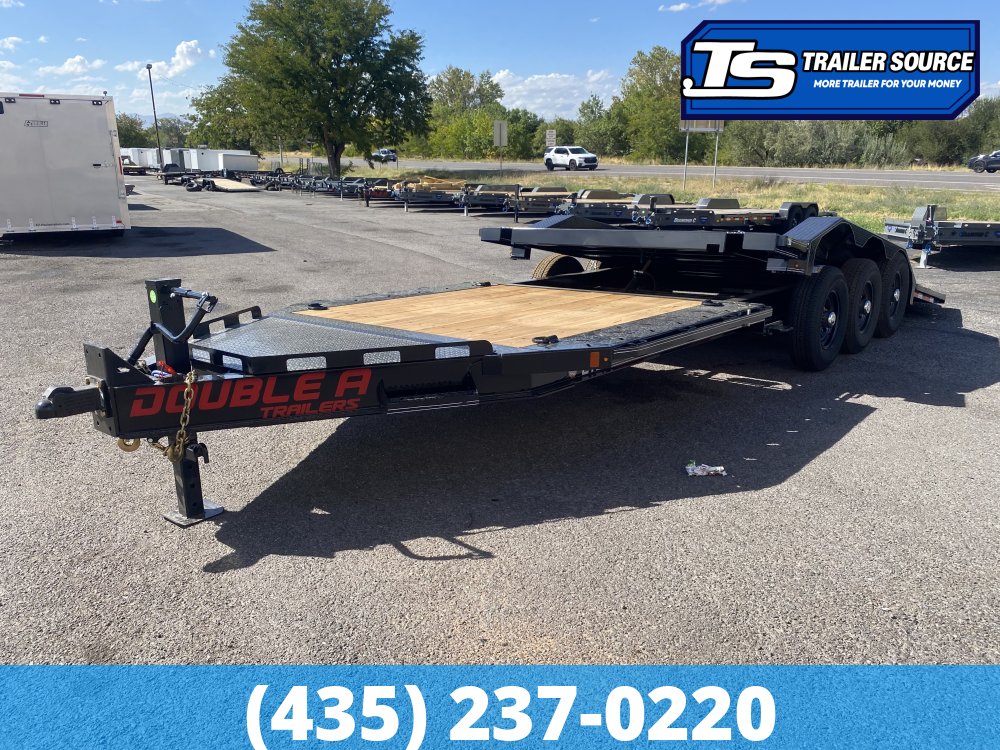 8.5x24 Double A Pro Series CT Tilt Trailer - 23K GVWR - I-Beam Frame, Torsion Axles, Wide Body w/ Drive Over Fenders