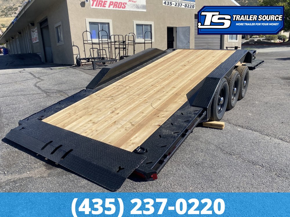 8.5x24 Double A Pro Series CT Tilt Trailer - 23K GVWR - I-Beam Frame, Torsion Axles, Wide Body w/ Drive Over Fenders
