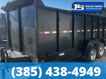 7x16 Kaufman 16k Dump Trailer Dump Trailer - 48" Sides - 16K GVWR Spare Mount, Spare Tire, Stabilizer Jacks, Tongue Box