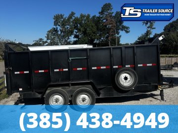 7x16 Kaufman 16k Dump Trailer Dump Trailer - 48" Sides - 16K GVWR Spare Mount, Spare Tire, Stabilizer Jacks, Tongue Box