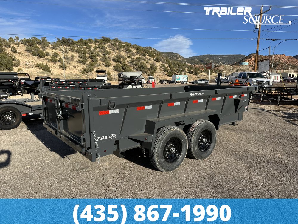 7x14 Lamar DT Telescopic 24" Sides 14K Dump Trailer