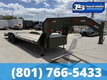8.5x24 Maxx-D H9X Gooseneck Equipment Trailer -  22K GVWR - 12" Cross Member Upgrade, Hydraulic Jack(s), Max Ramps