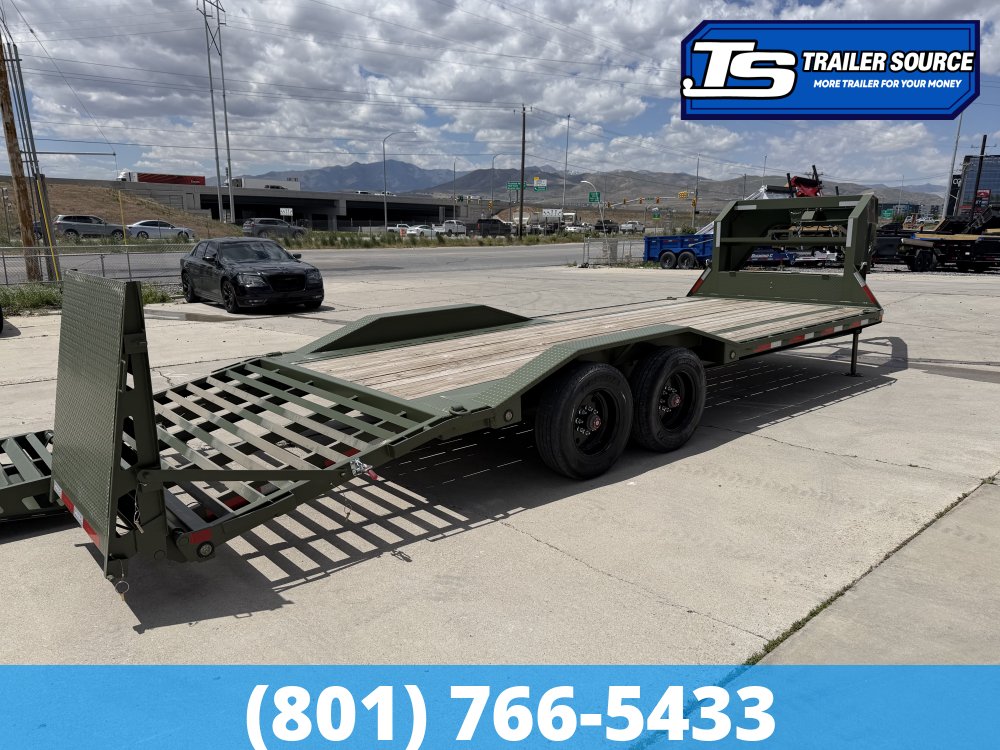 8.5x24 Maxx-D H9X Gooseneck Equipment Trailer -  22K GVWR - 12" Cross Member Upgrade, Hydraulic Jack(s), Max Ramps