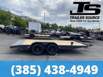 7x16 Lamar CE Flatbed Car Hauler Trailer - 7K GVWR