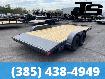7x16 Lamar CE Flatbed Car Hauler Trailer - 7K GVWR