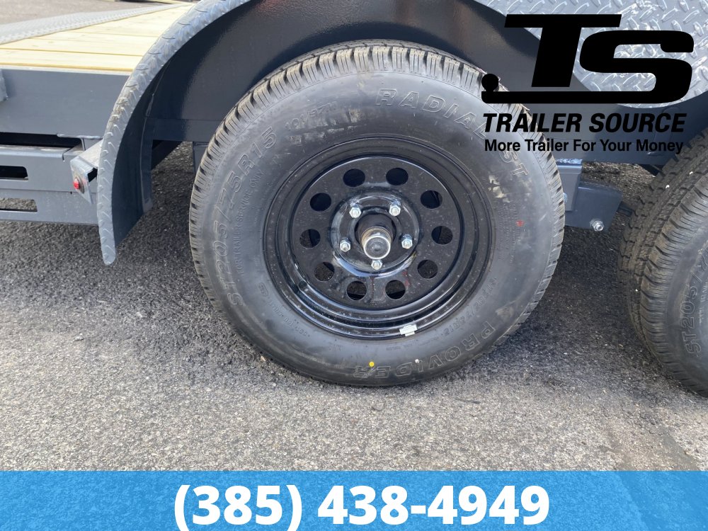 7x16 Lamar CE Flatbed Car Hauler Trailer - 7K GVWR