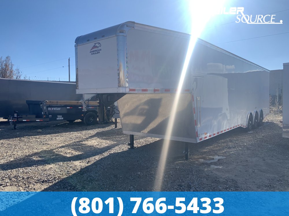 8.5x40 American Hauler Silver Hawk Gooseneck Enclosed Car Hauler