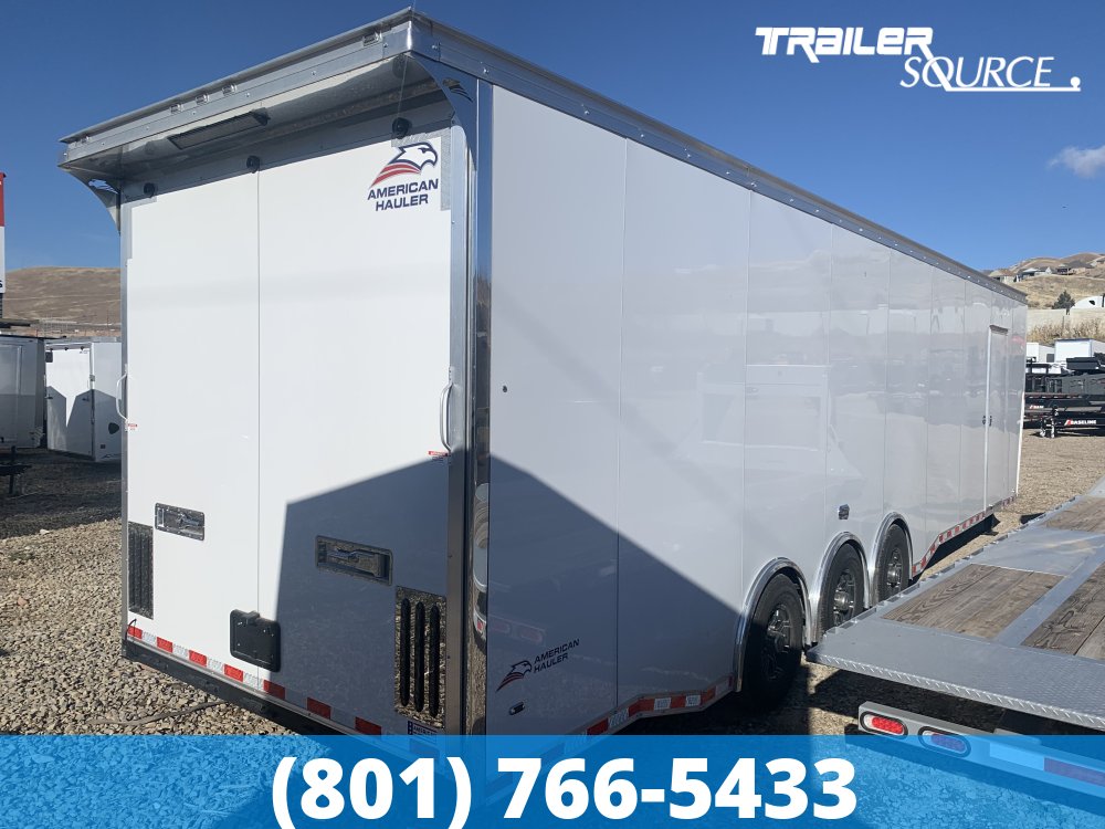 8.5x40 American Hauler Silver Hawk Gooseneck Enclosed Car Hauler