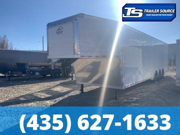 8.5x40 American Hauler Silver Hawk Gooseneck Premium Enclosed Race Car Hauler Trailer - 7'10" Interior - 21K GVWR - Rear Spoiler w/ Load Lights