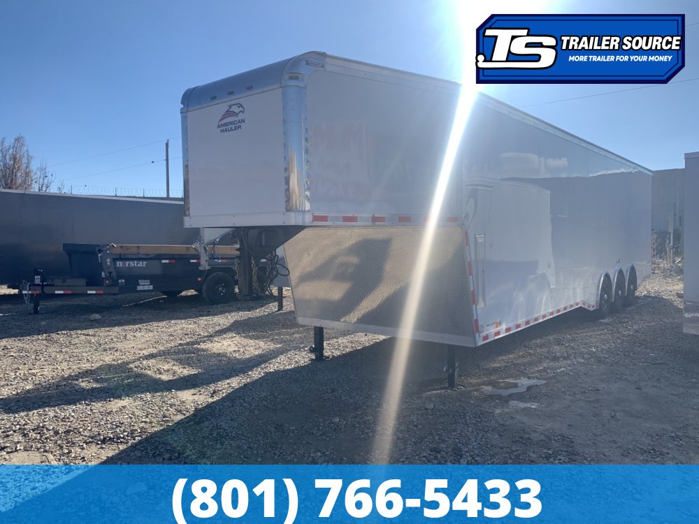 8.5x40 American Hauler Silver Hawk Gooseneck Premium Enclosed Race Car Hauler