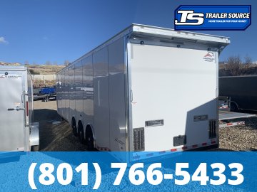8.5x40 American Hauler Silver Hawk Gooseneck Premium Enclosed Race Car Hauler Trailer - 7'10" Interior - 21K GVWR - Rear Spoiler w/ Load Lights
