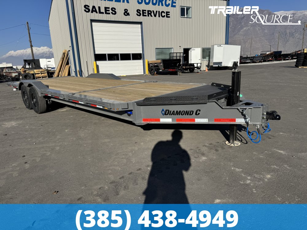 8.5x24 Diamond C HXD 207 Tilt Trailer - 15.5K GVWR Hydraulic Jack(s), Pro Tilt