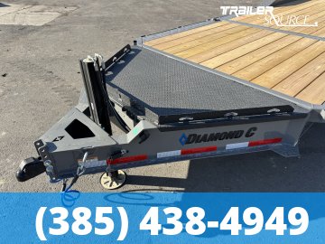 8.5x24 Diamond C HXD 207 Tilt Trailer - 15.5K GVWR Hydraulic Jack(s), Pro Tilt