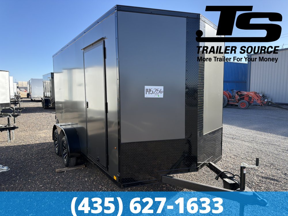 7x14 Look ST DLX Enclosed Cargo Trailer - 7'0" Interior - 7K GVWR - .080 PolyCor, Alloy Wheels, Black Out Package