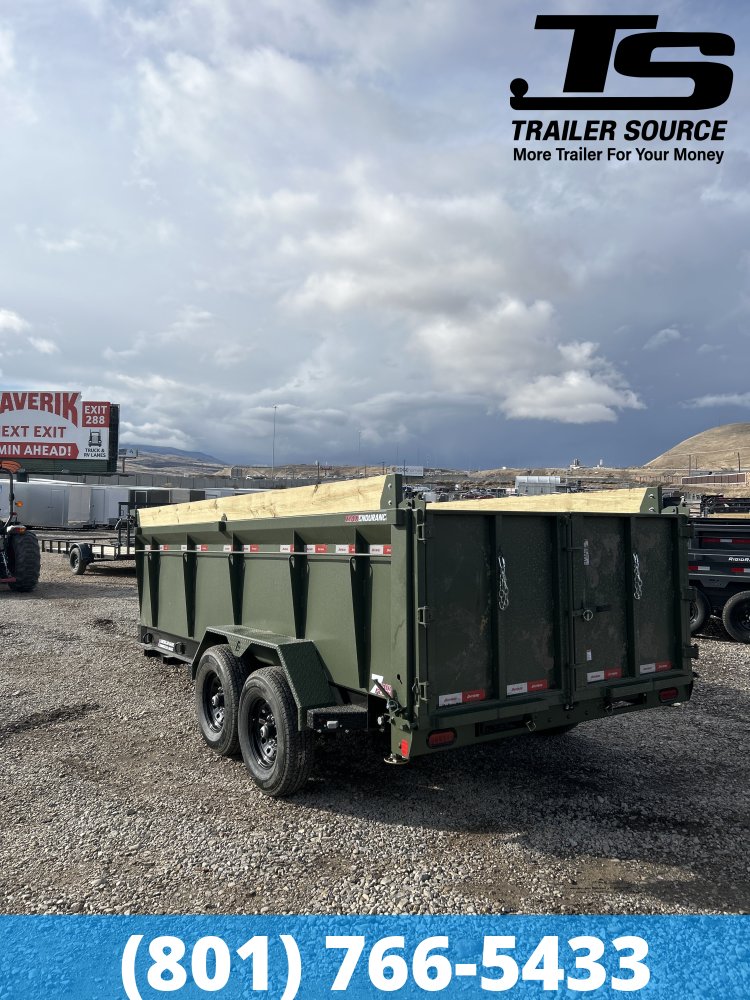7x16 Liberty LD Dump Trailer - 40" Sides - 15.4K GVWR -