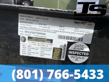 7x16 Liberty LD Dump Trailer - 40" Sides - 15.4K GVWR -