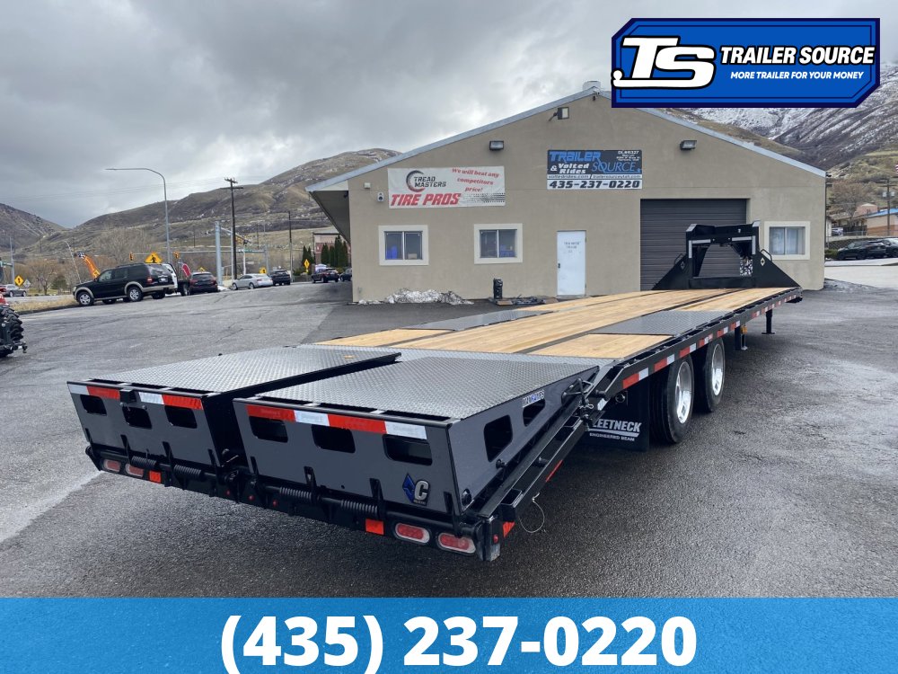 8.5x35 Diamond C FMAX 212 Gooseneck Equipment Trailer - 25.9K GVWR - Aluminum Outer Wheels, Custom Graphics, Max Ramps