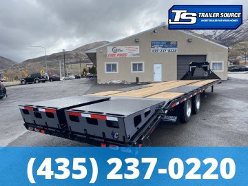 8.5x35 Diamond C FMAX 212 Gooseneck Equipment Trailer - 25.9K GVWR - Aluminum Outer Wheels, Custom Graphics, Max Ramps