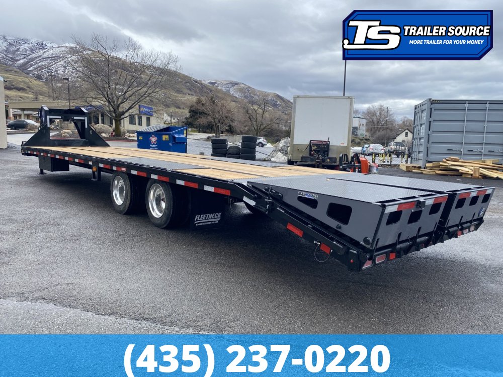 8.5x35 Diamond C FMAX 212 Gooseneck Equipment Trailer - 25.9K GVWR - Aluminum Outer Wheels, Custom Graphics, Max Ramps