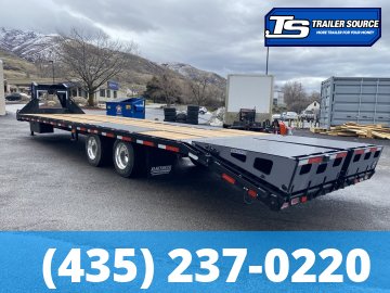 8.5x35 Diamond C FMAX 212 Gooseneck Equipment Trailer - 25.9K GVWR - Aluminum Outer Wheels, Custom Graphics, Max Ramps
